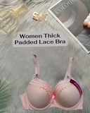 Women Comfortable Thick Padded Lace Bra