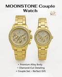 MOONSTONE Stone Dial Analog Quartz Couple Watch