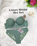Green Luxury Bridal Bra Panty Set