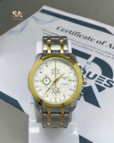 Tissot Two Tone White Chain Strap Chronograph Luxury Watch