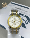 Tissot Two Tone White Chain Strap Chronograph Luxury Watch