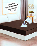 Terry Cotton Waterproof Brown Mattress Cover Protector