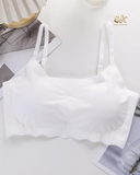 Women Comfort Seamless White Bra With Removable Padding