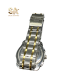 Tissot Two Tone White Chain Strap Chronograph Luxury Watch