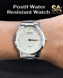 Positif Men's Classic Stainless Steel Water Resistant Watch