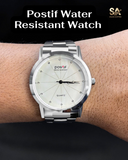 Positif Men's Classic Stainless Steel Water Resistant Watch