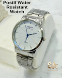 Positif Men's Classic Stainless Steel Water Resistant Watch