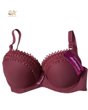 Women Comfortable Rose Gold Thick Padded Lace Bra