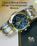 Tissot Two Tone Black Chain Strap Chronograph Watch