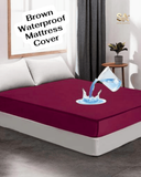 Terry Cotton Waterproof Red Mattress Cover Protector