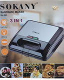 Sokany 3 in 1 Sandwich Maker