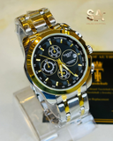 Tissot Two Tone Black Chain Strap Chronograph Watch