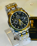Tissot Two Tone Black Chain Strap Chronograph Watch