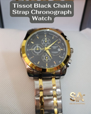 Tissot Two Tone Black Chain Strap Chronograph Watch