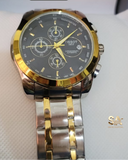 Tissot Two Tone Black Chain Strap Chronograph Watch