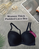 Women Comfortable Thick Padded Lace Bra