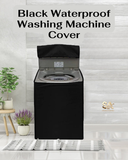 Top Load Zipper Closure Black Waterproof Washing Machine Cover