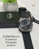 TOMI Men's Fashion Elegant Silver Black Watch