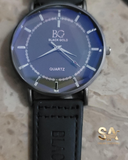 Black Gold Men's Classic Quartz Watch With Durable Straps