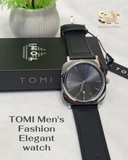 TOMI Men's Fashion Elegant Silver Black Watch