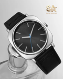 TOMI Men's Fashion Elegant Silver Black Watch