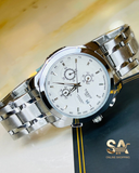 Tissot Two Tone Silver White 1853 Chain Strap Chronograph Watch