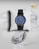 Black Gold Men's Classic Quartz Watch With Durable Straps