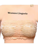 Poly Lace Fabric Bra With Removable Straps