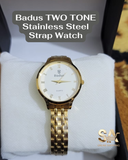 Badus TWO TONE Stainless Steel Strap Watch