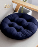 Premium Round Shape Velvet Floor Cushion - Set of 2 Pcs