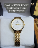 Badus TWO TONE Stainless Steel Strap Watch