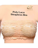 Poly Lace Strapless Bra With High Quality Fabric