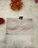 Poly Lace Fabric Bra With Removable Straps