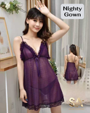 Adorable Purple Hot Nighty Gown For Bridal