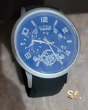 Positif Rubber Leather Strap Watch For Men