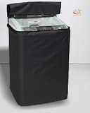 Top Load Zipper Closure Black Waterproof Washing Machine Cover