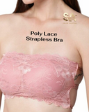 Poly Lace Strapless Bra With High Quality Fabric