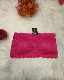 Poly Lace Fabric Bra With Removable Straps