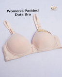 Skin Soft Breathable Padded Dots Bra