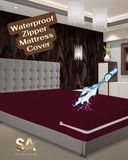 Terry Cotton Waterproof Red Mattress Cover Protector