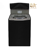 Top Load Zipper Closure Black Waterproof Washing Machine Cover