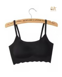 Women Comfort Seamless Black Bra With Removable Padding