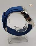 Positif Rubber Leather Strap Watch For Men