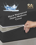Terry Cotton Waterproof Black Mattress Cover Protector