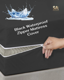 Terry Cotton Waterproof Black Mattress Cover Protector