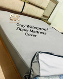 Terry Cotton Waterproof Gray Mattress Cover Protector
