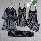 Women's Comfortable 5 Piece Nighty Dress With Imported Silk & Lace Design