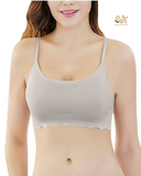 Women Comfort Seamless Gray Bra With Removable Padding