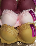 Women Comfortable Thick Padded Lace Bra