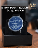 Positif Rubber Leather Strap Watch For Men